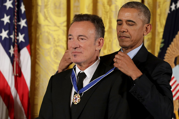 Springsteen Obama and Medal of Freedom - enlarge